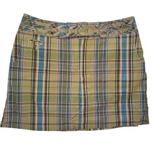 D.F.A. New York green Plaid Skort Plus Size 16